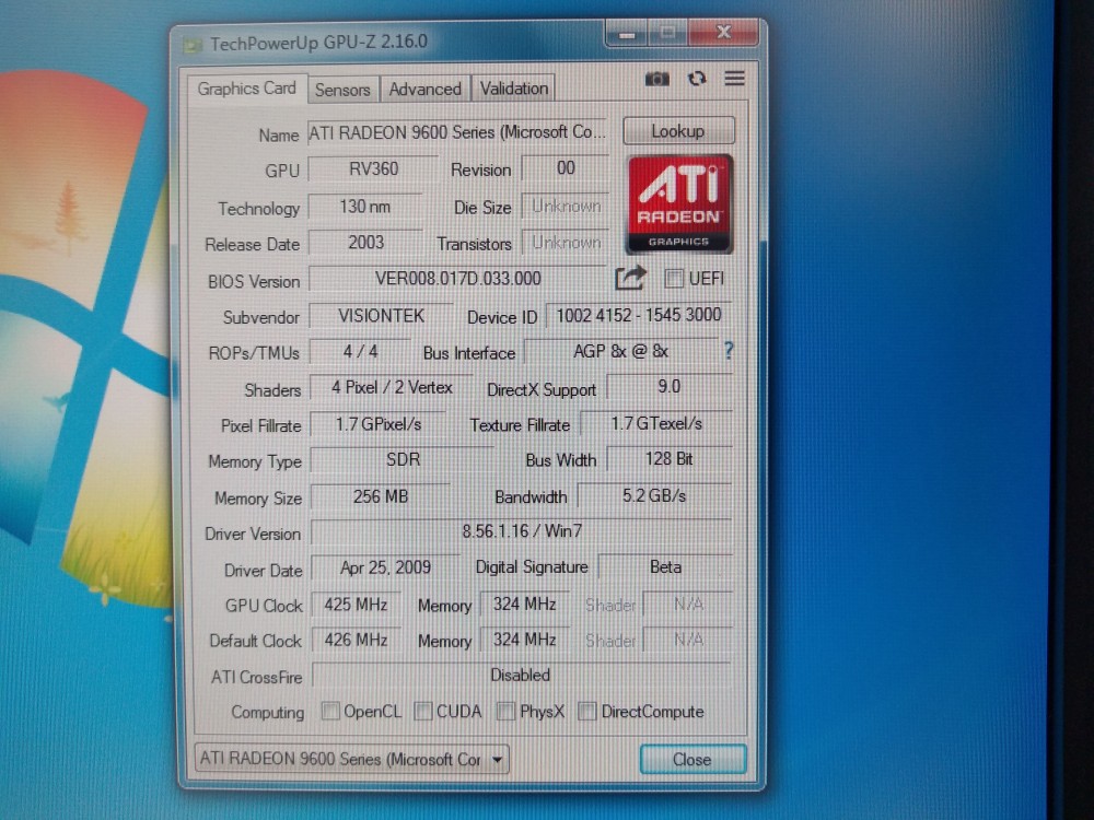 Ati radeon x1050 discount driver windows 7