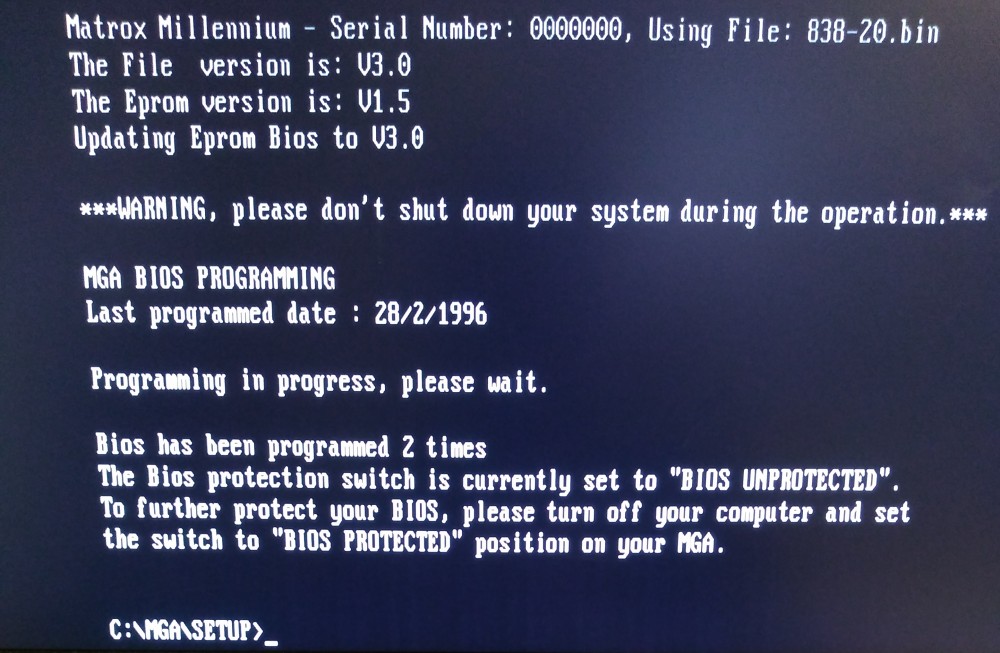 Installing the BIOS update